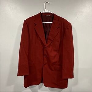 Pal Zileri Loro Piana Wool Red Blazer Jacket EU 56